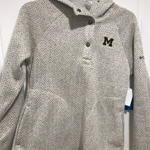 Columbia University of Michigan hooded pullover